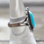 Vintage Sterling Turquoise Ring 5.5