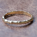 Vintage 14K Gold Bambo Band Ring 6.75