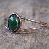 Vintage Sterling Malachite Cuff