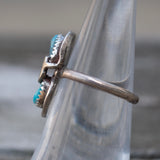 Vintage Sterling Effie Turquoise Snake Ring 6