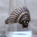 Vintage Sterling Big Chief Ring 11.5