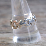 Vintage Sterling Silver Modernist Band 11