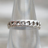 Vintage Sterling Silver Chain Ring 4.25