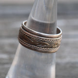 Vintage Sterling Silver Braided Band 6.5