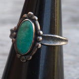 Vintage Sterling Turquoise Ring 6.75