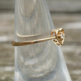 Vintage 14K Gold Diamond Heart Ring 6.25