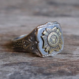 Vintage Sterling Veteran Of Foreign Wars Signet Ring 11