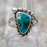 Vintage Sterling Turquoise Ring 7.75