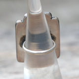 Vintage Sterling Turquoise Roper Ring 5