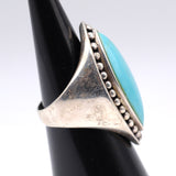 Vintage Sterling Faux Turquoise Ring 6.75