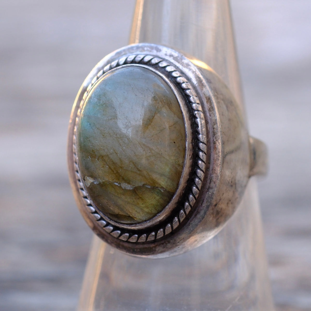 Vintage Sterling Tigers Eye Ring 8