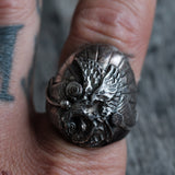 Vintage Sterling Silver Eagle Ring 10.75