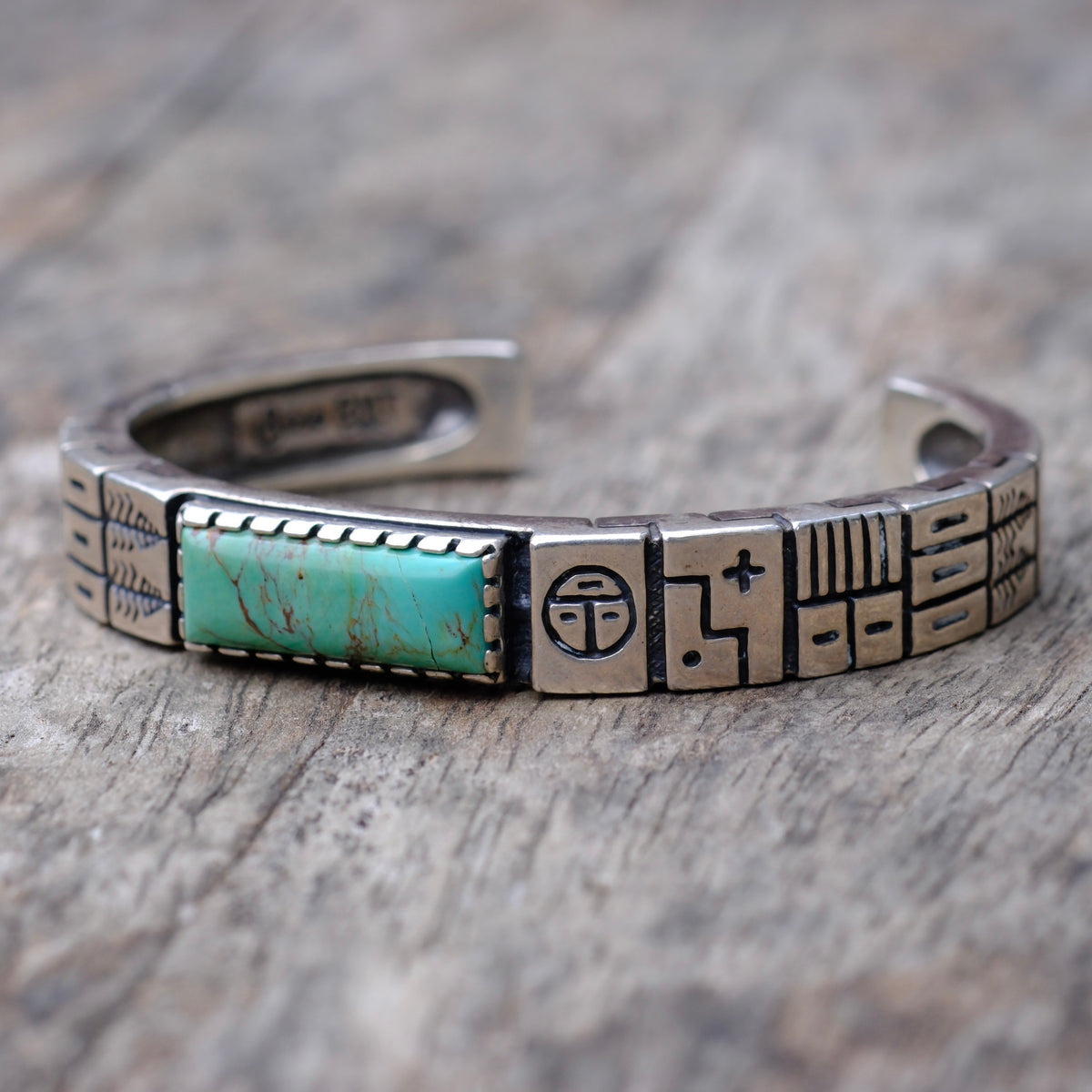 Vintage Sterling Turquoise Cuff Bracelet