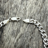 Vintage Sterling Curb Link Chain Bracelet