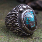 Vintage Sterling Turquoise Ring 8.5