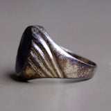 Vintage Sterling Lapis Signet Ring 11