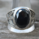 1980's Vintage Sterling Hematite Thunderbird Ring