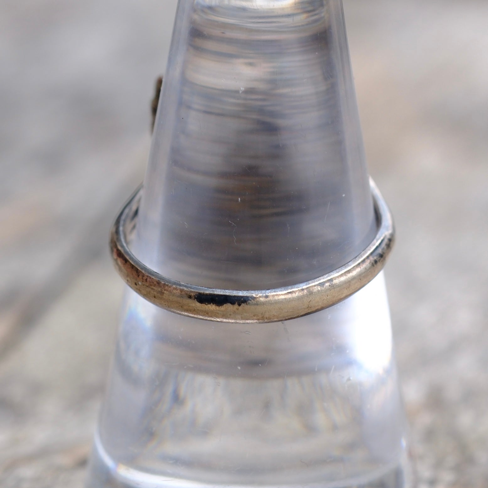 Vintage Sterling Agate Ring 8.25