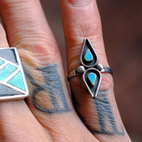 Vintage Sterling Turquoise Ring 5.5