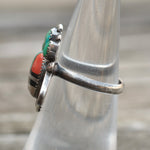 Vintage Sterling Zuni Inlay Sunface Ring 6.25