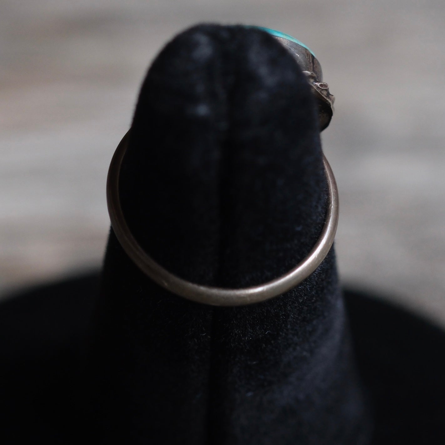 Vintage Sterling Turquoise Ring 3.5