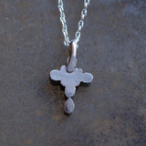 Vintage Sterling Turquoise Inlay Cross Necklace