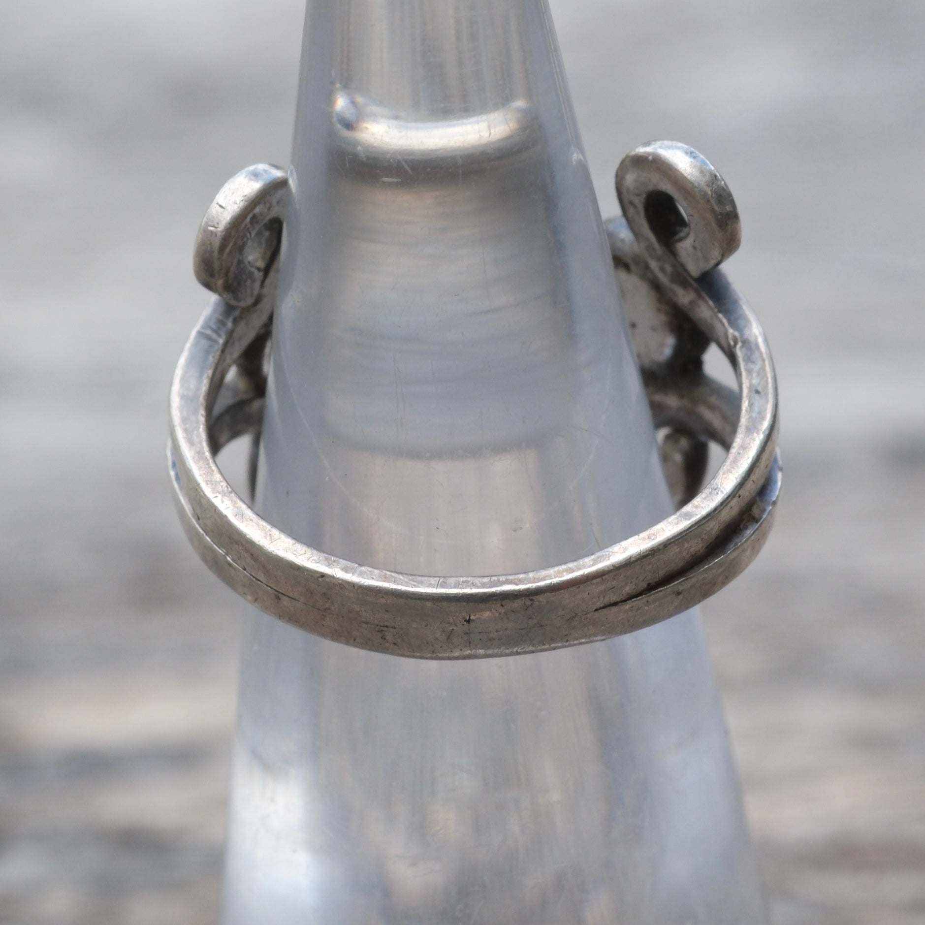 Vintage Sterling Coral Ring 5.5