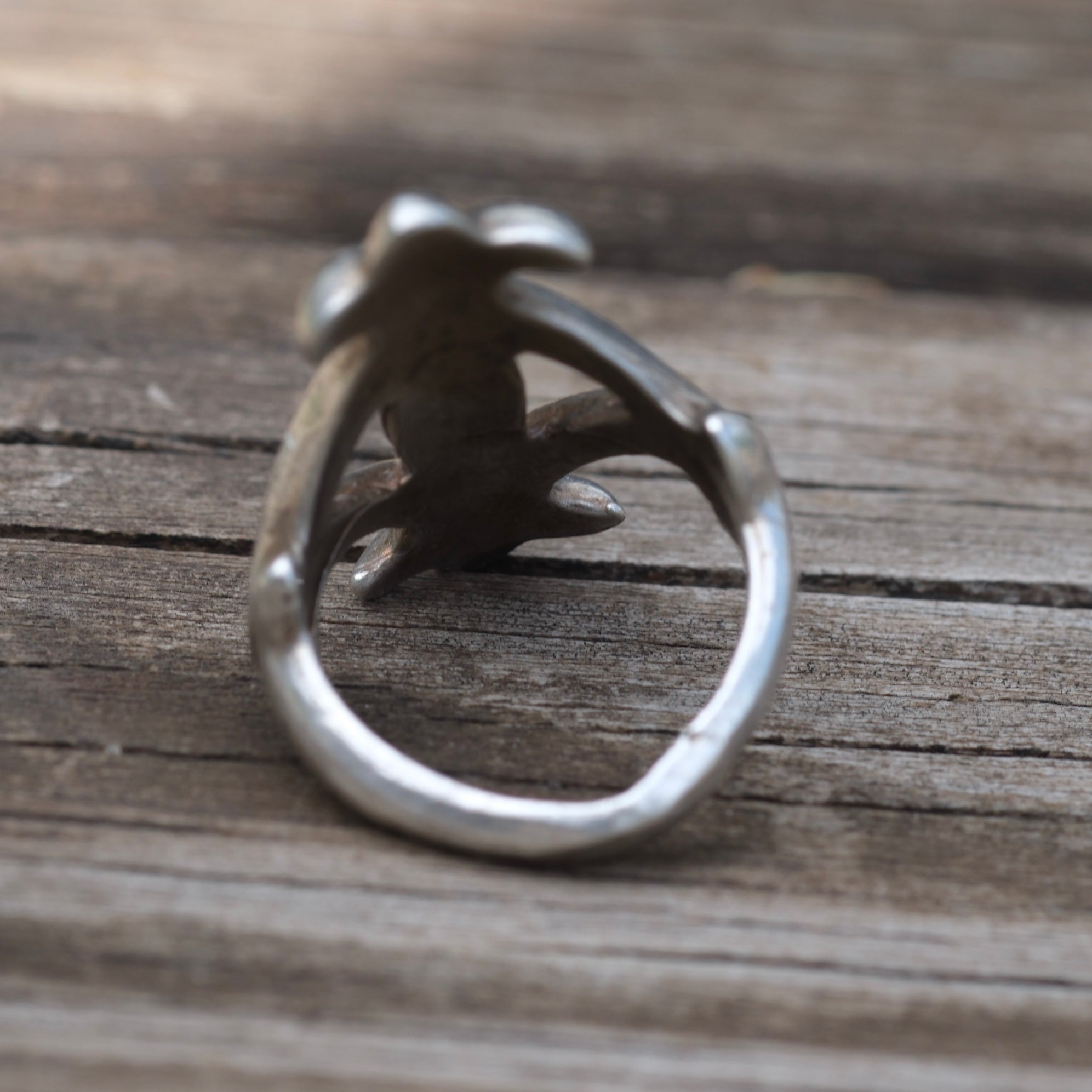 Vintage Sterling Silver Sandcast Ring 5.75