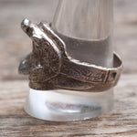 Vintage Sterling Silver Saddle Ring 12.75