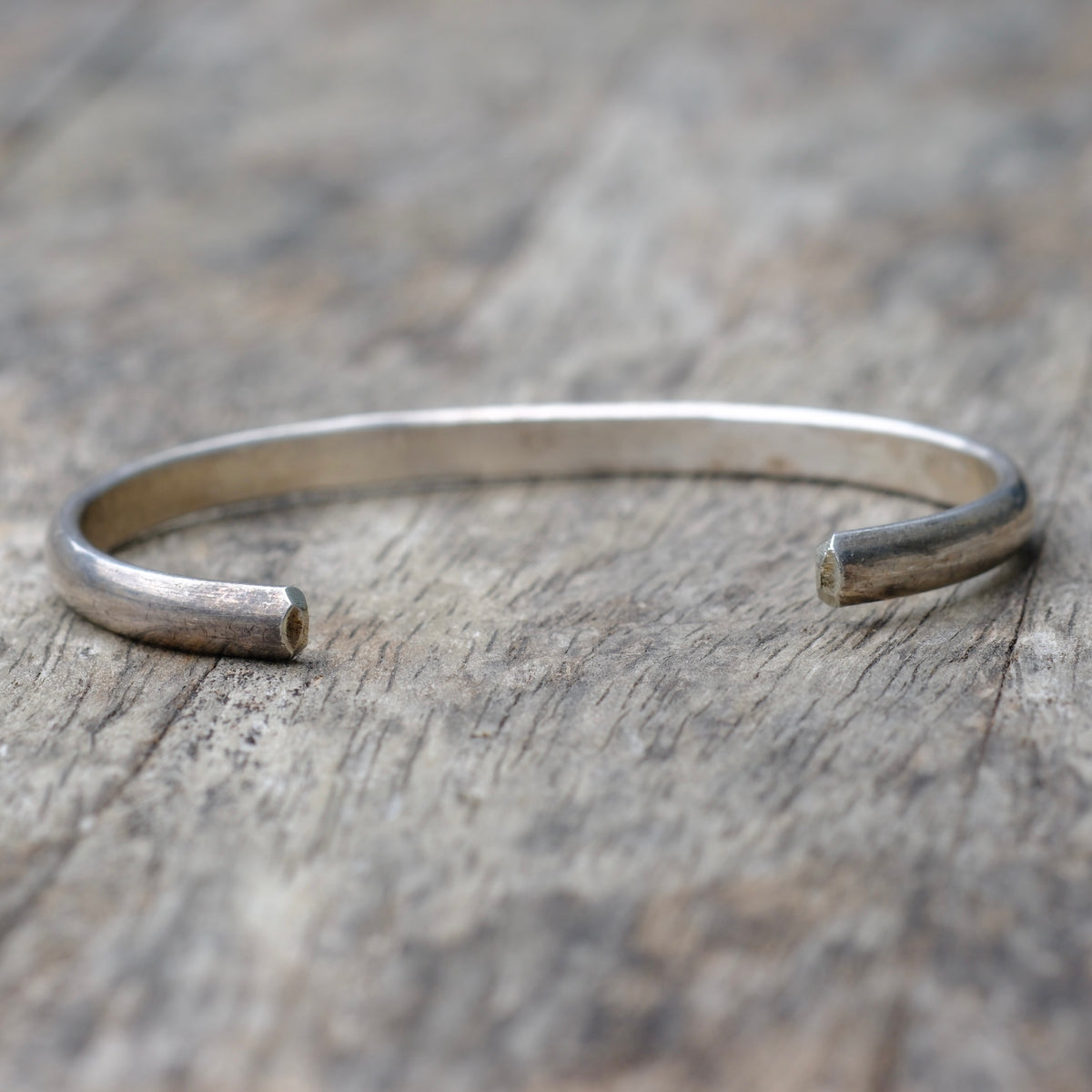 Vintage Sterling Silver Stamped Cuff Bracelet