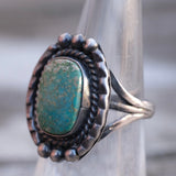 Vintage Sterling Turquoise Ring 5.75