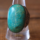 Vintage Sterling Turquoise Old Pawn Turquoise Ring 10.25