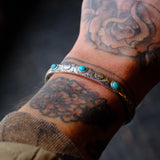 Sterling Turquoise Cuff Bracelet 7"