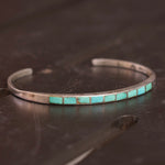 Vintage Sterling Turquoise Inlay Band