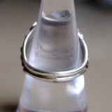 Vintage Sterling Turquoise and Coral Feather Ring 9.5