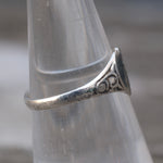 Vintage Sterling Heart Signet Ring 5.25