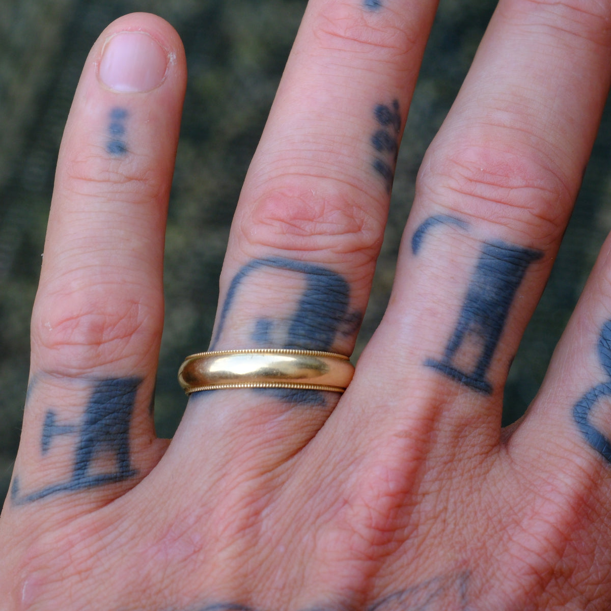 Vintage 14K Gold Band Ring 10.75