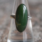 Vintage Sterling Green Carnelian Ring 6.75