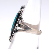 Vintage Sterling Zuni Inlay Turquoise Ring 7