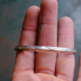 Vintage Sterling Stamped Triangle Cuff Bracelet 6.75"