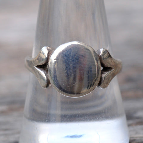 Vintage Sterling Silver Signet Ring 9.5