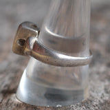 Vintage Sterling Red Glass Ring 10.25