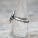 Vintage Sterling Turquoise Bear Paw Ring 6.75