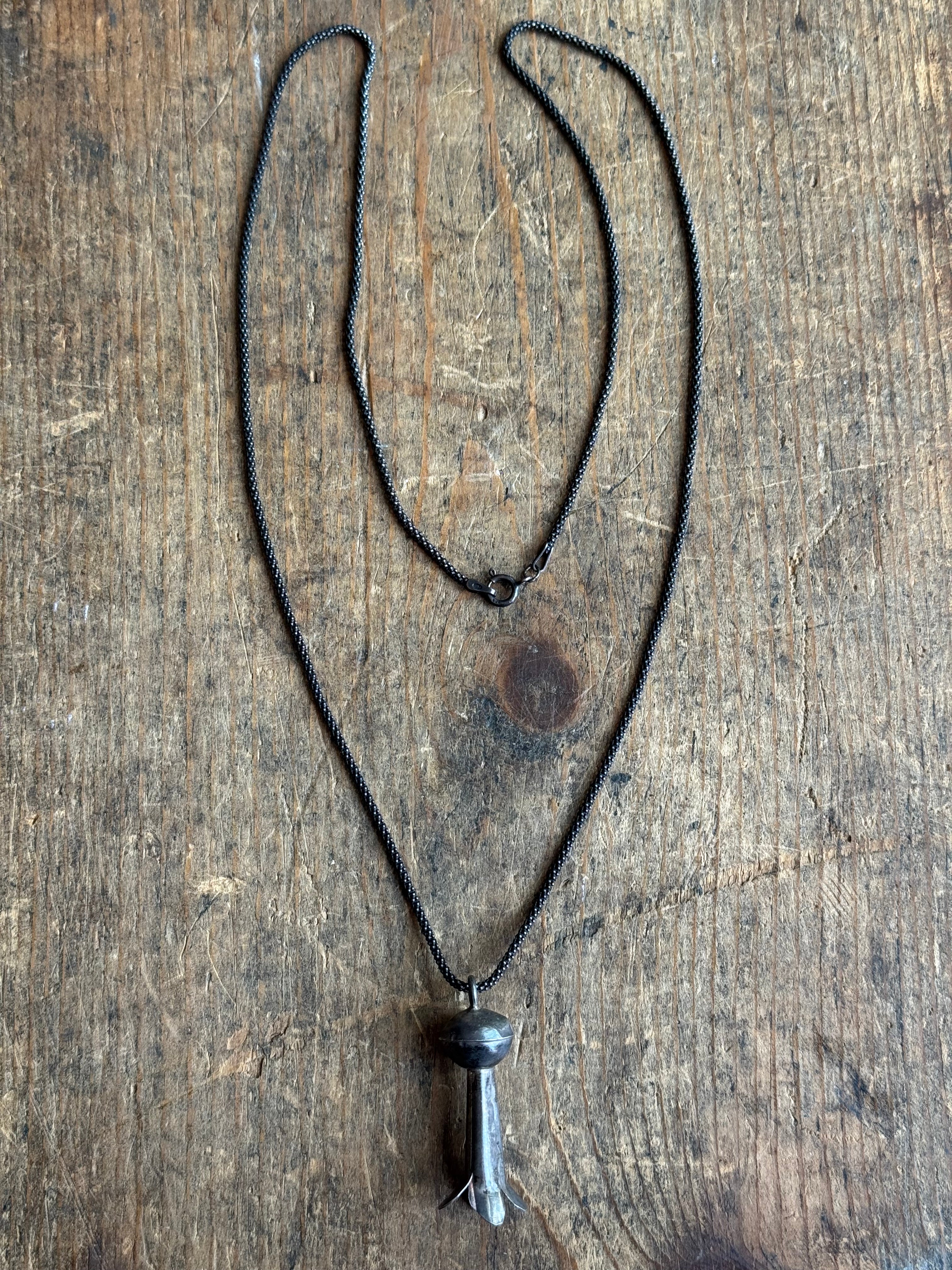Vintage Sterling Silver Squash Petal Necklace