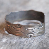 Vintage Sterling Silver Stamped Cuff