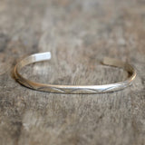 Vintage Sterling Stamped Cuff Bracelet