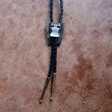 Vintage Sterling Petrified Wood Bolo Tie