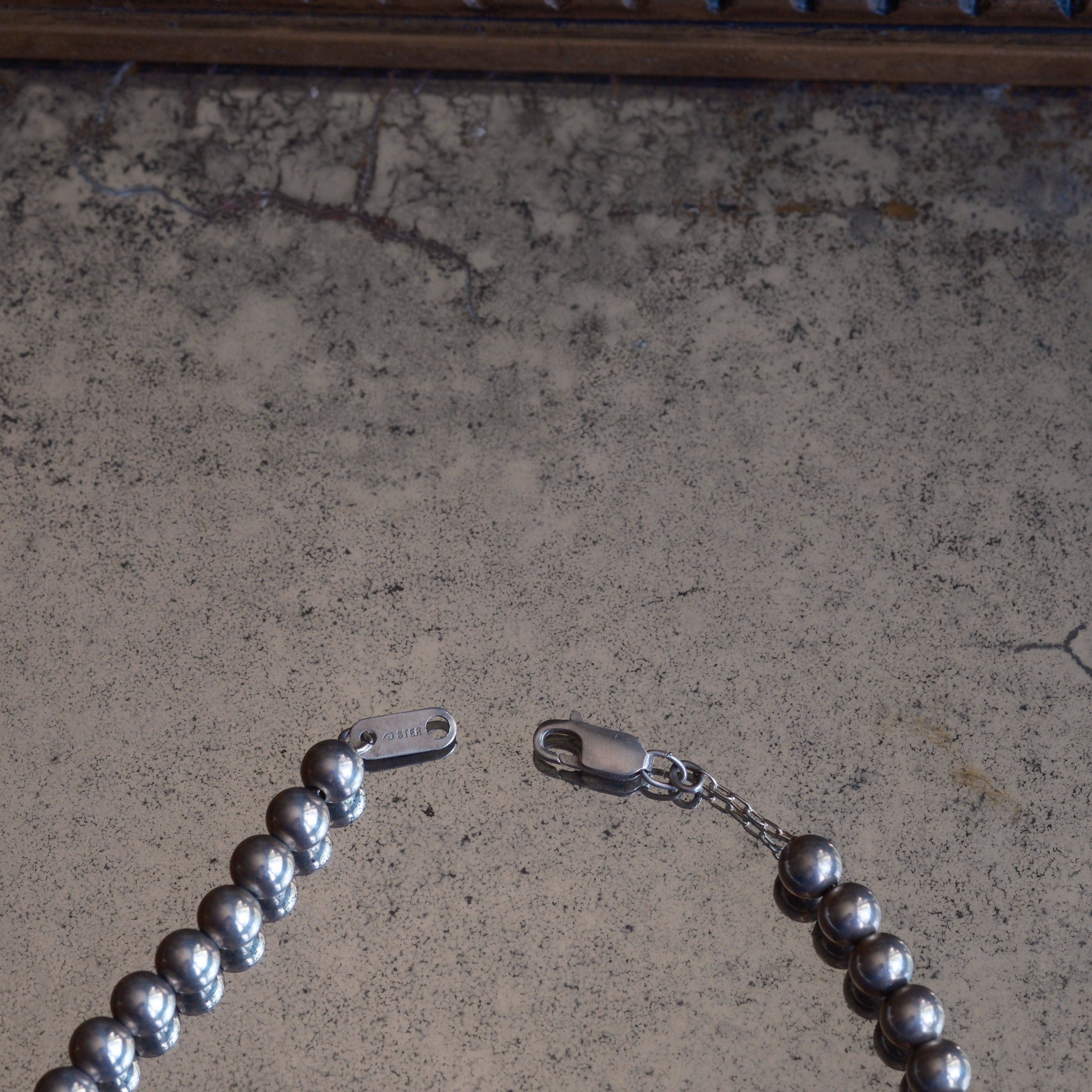 Vintage Sterling Silver Graduated Ball Chain Necklace 24.5"