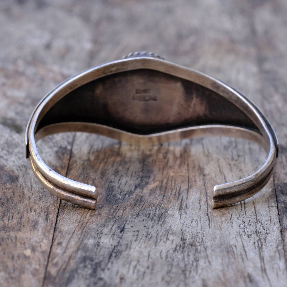 Vintage Sterling White Buffalo Cuff Bracelet