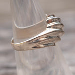 Vintage Sterling Silver Modernist Ring 5.75